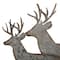 Glitzhome; Glitzhome® 13" Galvanized Metal & Wood Reindeer Tabletop Décor; Category:Christmas Tabletop Decor; Image:4